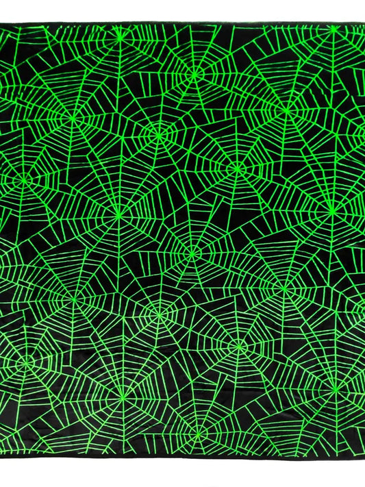 Sourpuss Spiderweb Full Size Blanket Black/Neon Green