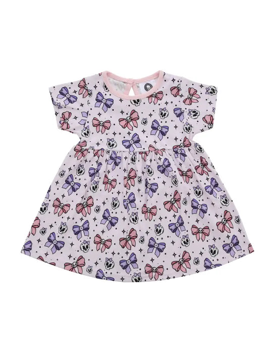 Pastel Goth Skull Bows Dress