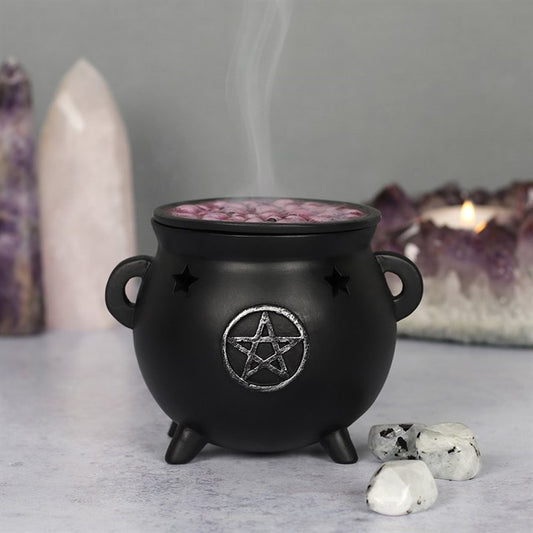 Pentagram Cauldron Incense Cone Holder