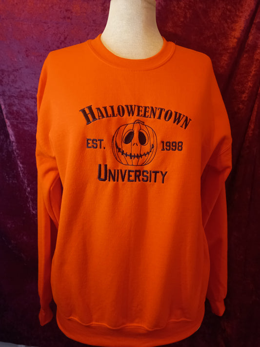 Embroidered Disney's Nightmare Before Christmas Orange Sweater