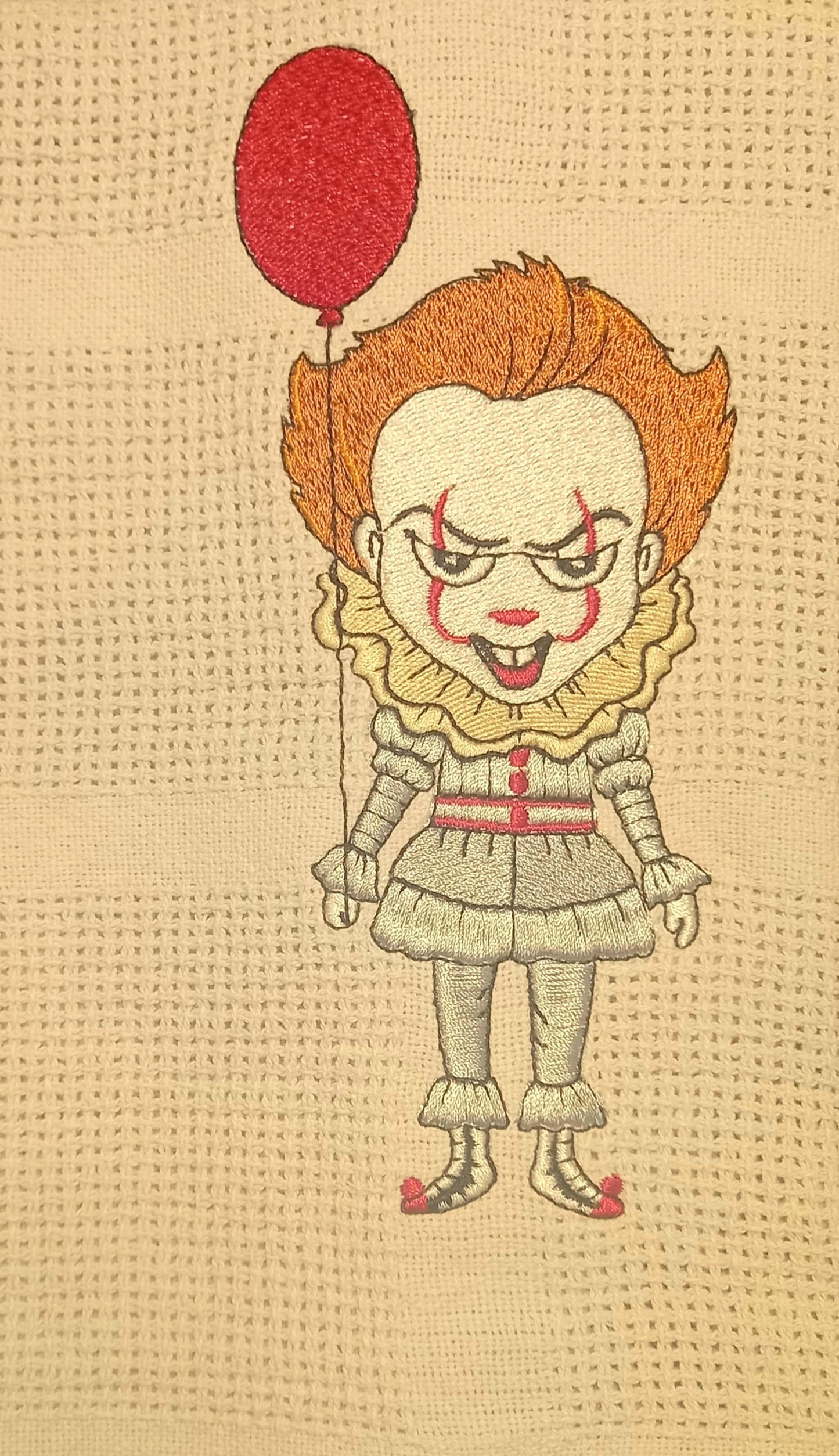 Embroidered Pennywise Baby Blanket