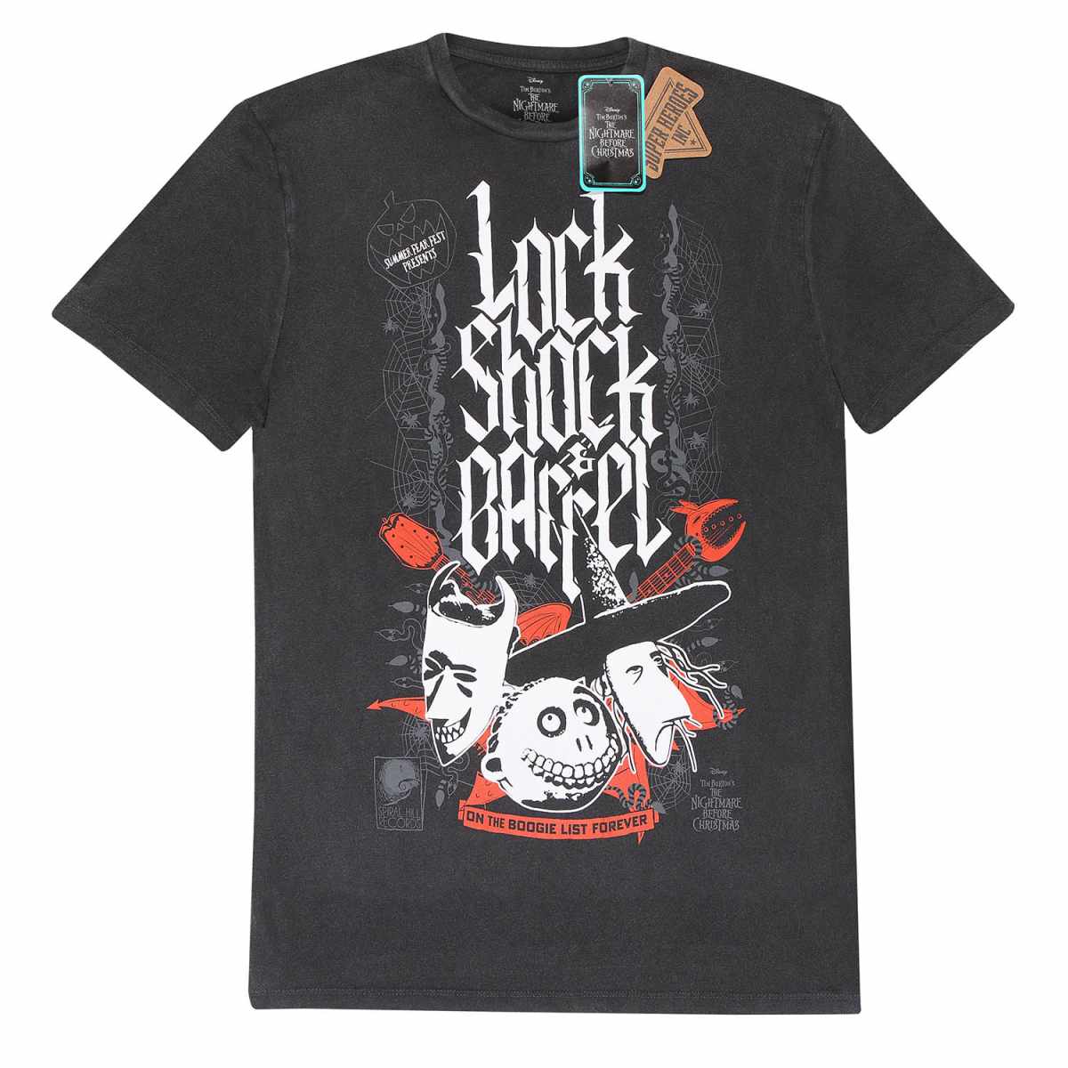 Nightmare Before Christmas – Lock Shock (SuperHeroes Inc. Acid Wash T-Shirt)