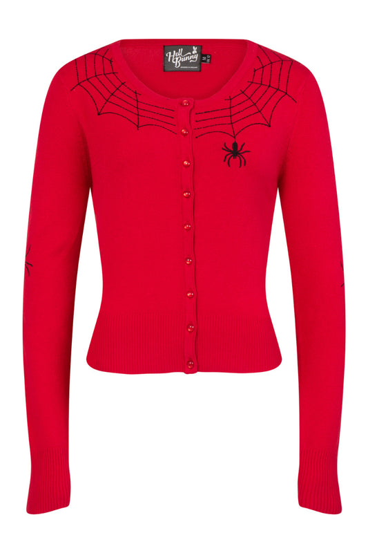 SPIDER CARDIGAN red