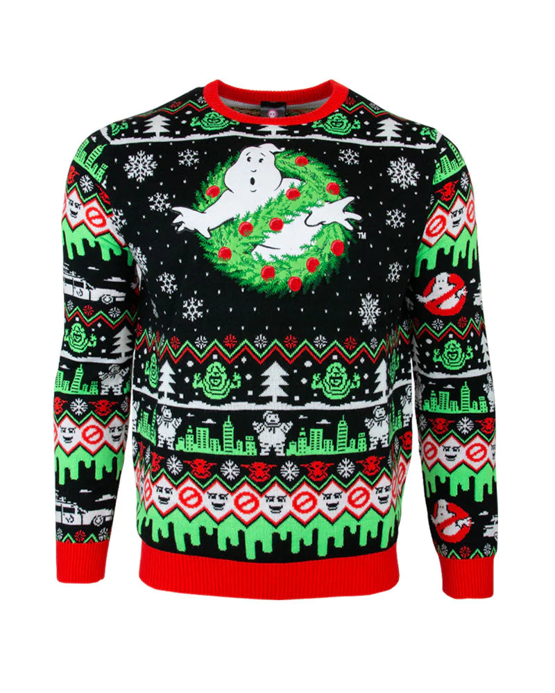 OFFICIAL GHOSTBUSTERS CHRISTMAS JUMPER / UGLY SWEATER